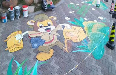 恩施夏季画地面彩绘会遇到的问题