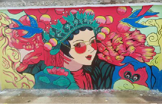 恩施墙体彩绘-网红墙