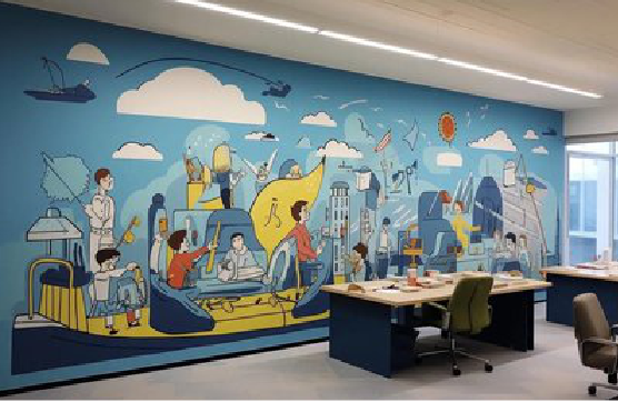 恩施办公室墙绘的特点。