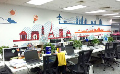 恩施教你设计办公室墙绘的方法。